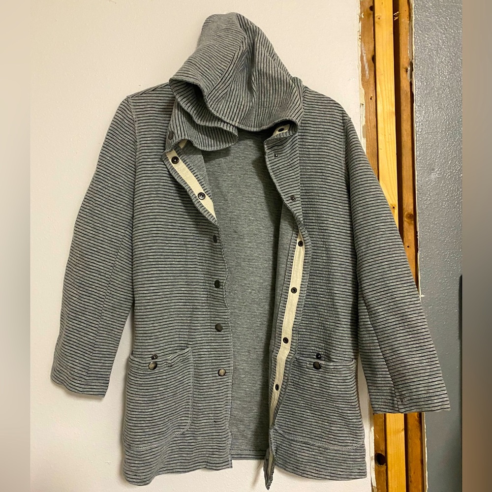 Small Westbound Grey Long Hooded Jacket